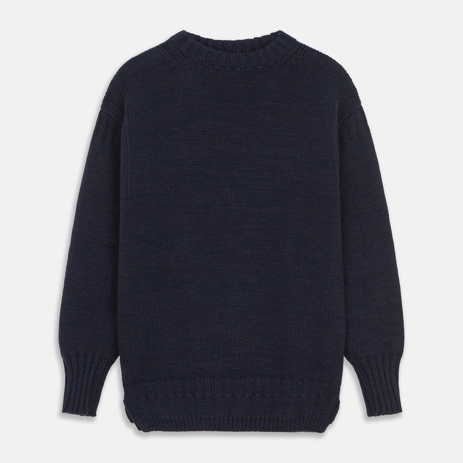 View 2 of product Navy Lewis Guernsey Knitted Jumper