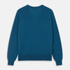 View 3 of product Ocean Blue Merino Kennedy V-Neck Jumper