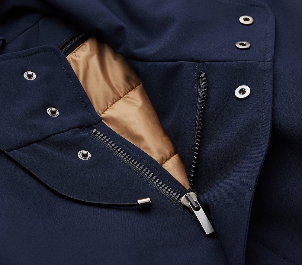 Navy Walter Sealup Parka with Detachable Liner | Turnbull & Asser