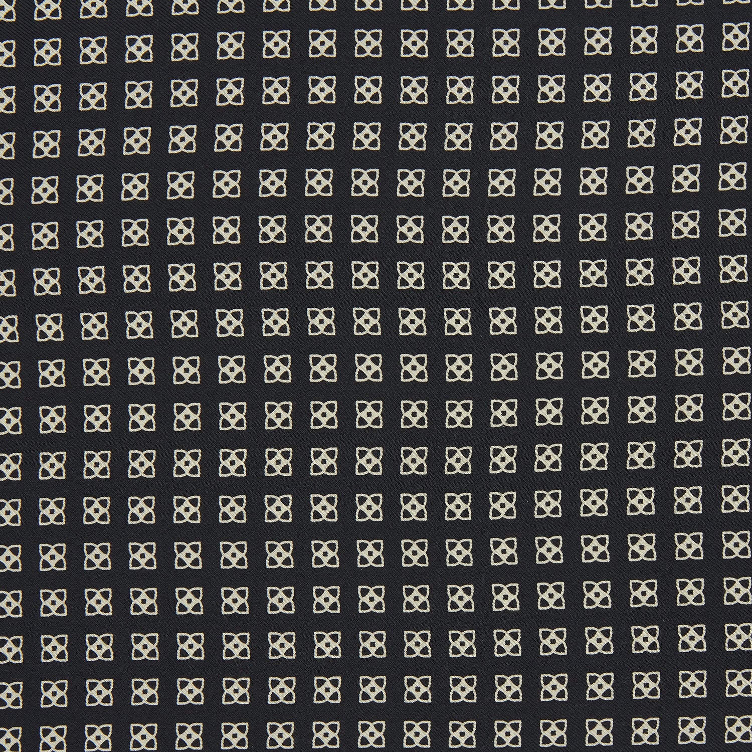 Black Micro Geometric Print Pocket Square