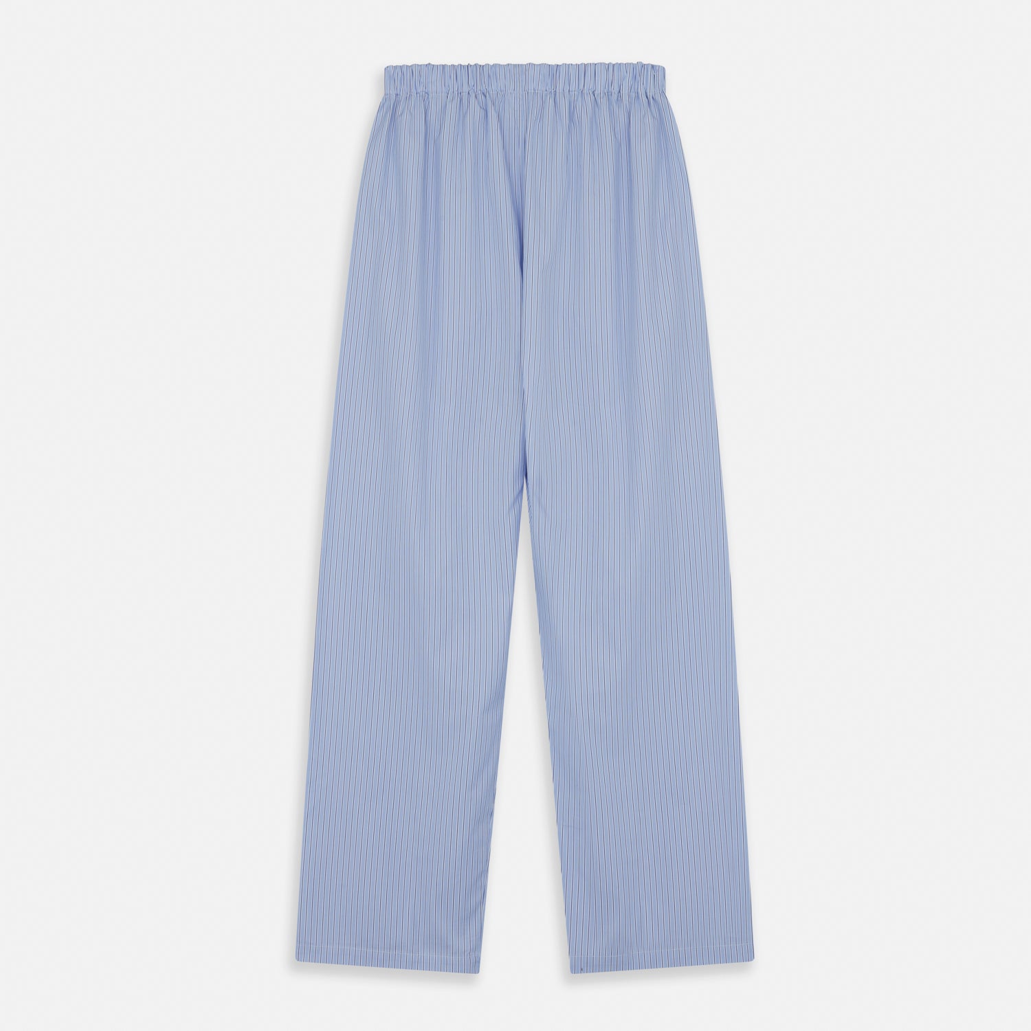 View 4 of product Blue Stripe Cotton Pyjama Trousers
