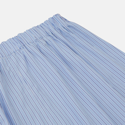Blue Stripe Cotton Pyjama Trousers Image 2