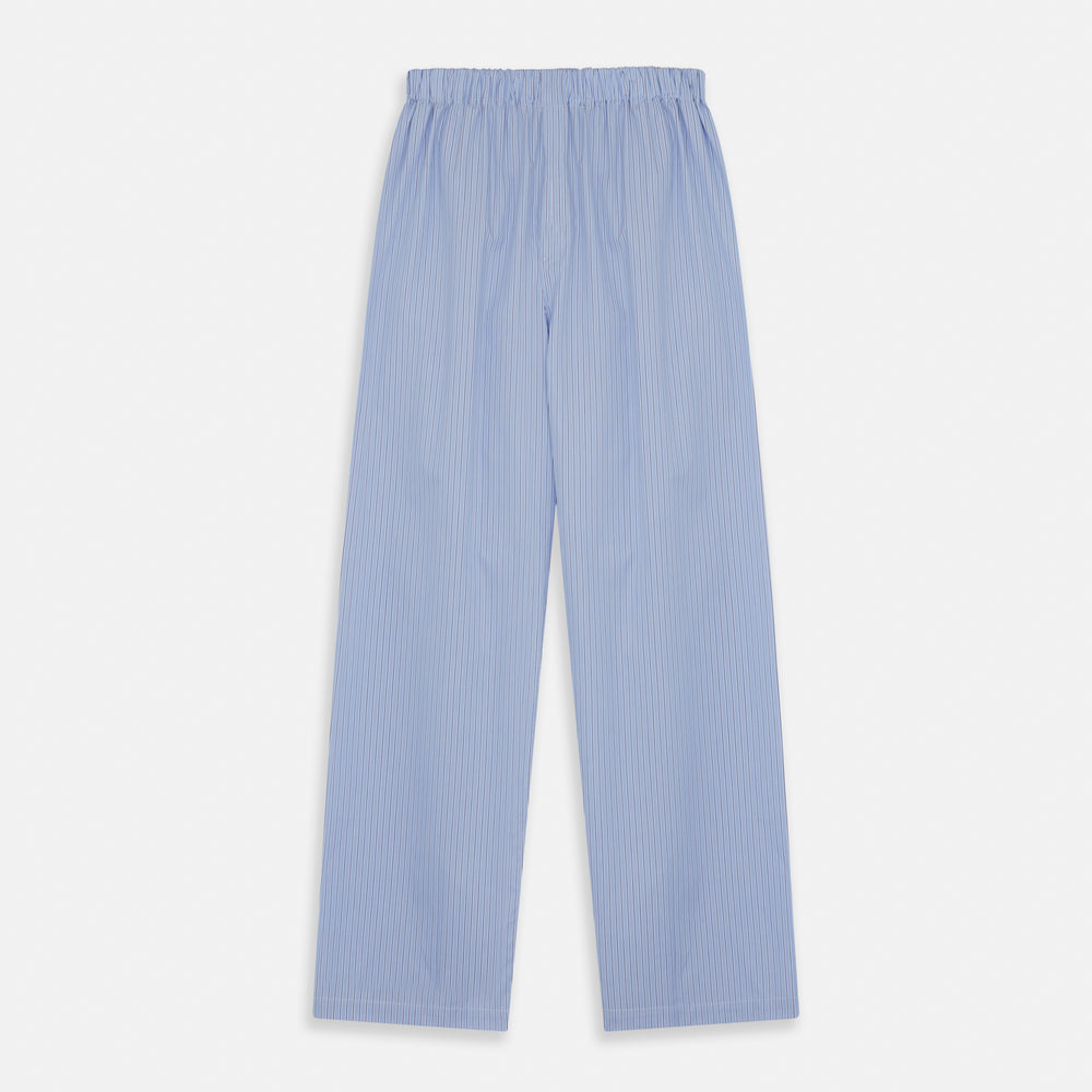 Blue Stripe Cotton Pyjama Trousers
