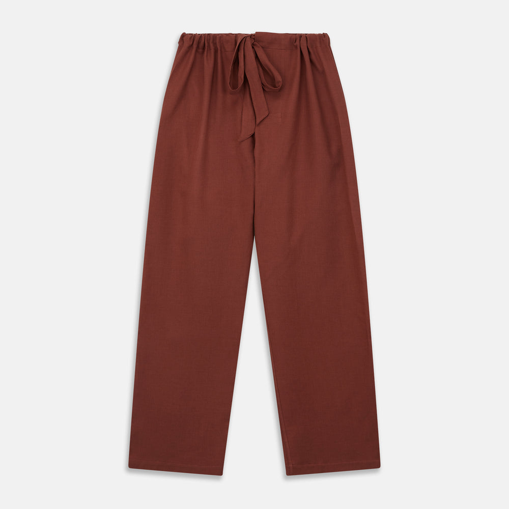 Red Cotton-Cashmere Pyjama Set