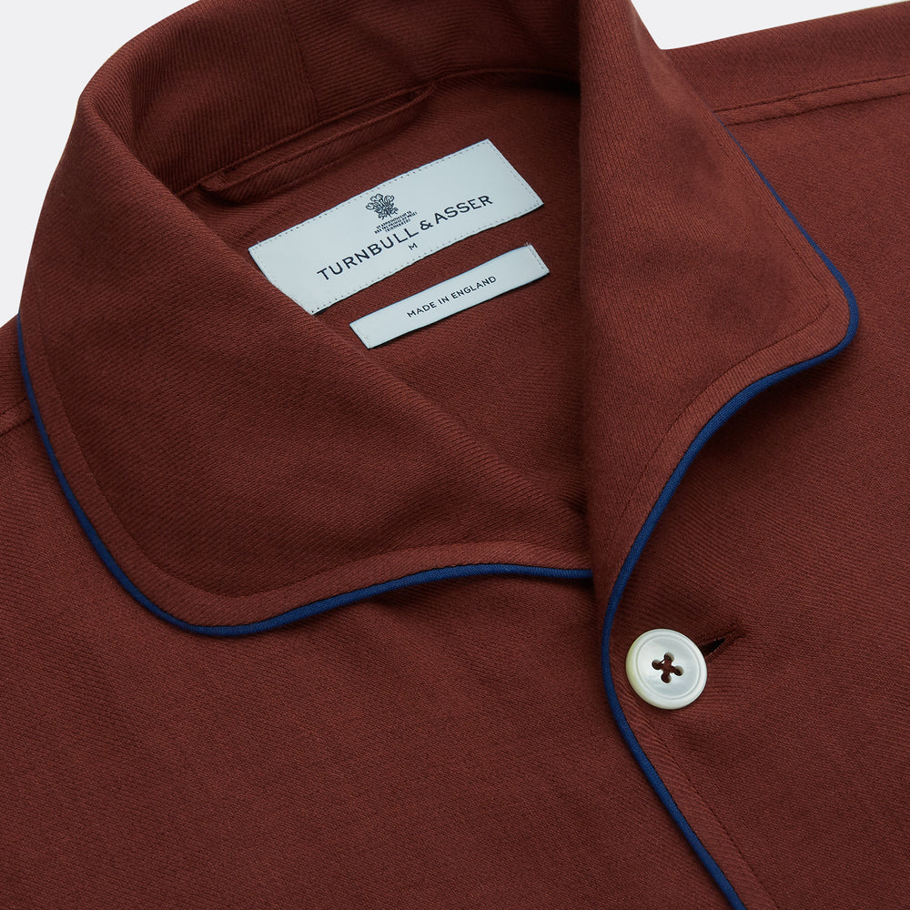 Red Cotton-Cashmere Pyjama Set