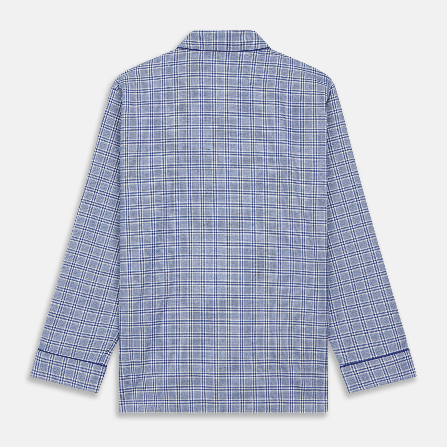 View 7 of product Blue Check Modern Cotton Pyjama Set
