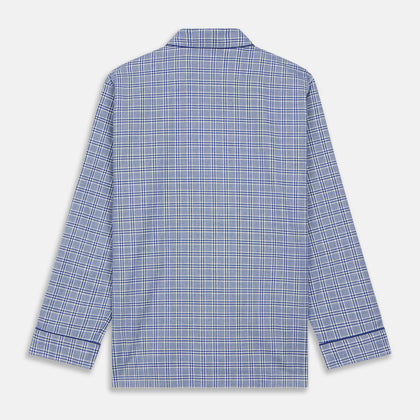 Blue Check Modern Cotton Pyjama Set Image 6