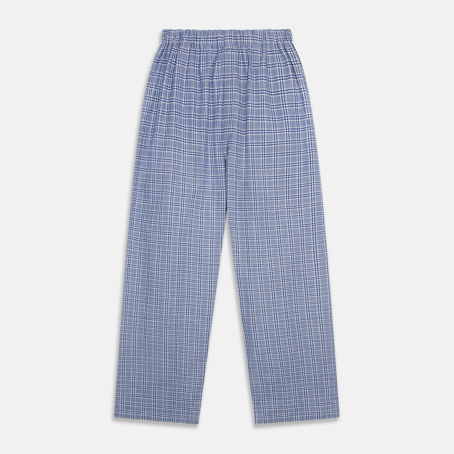 View 5 of product Blue Check Modern Cotton Pyjama Set
