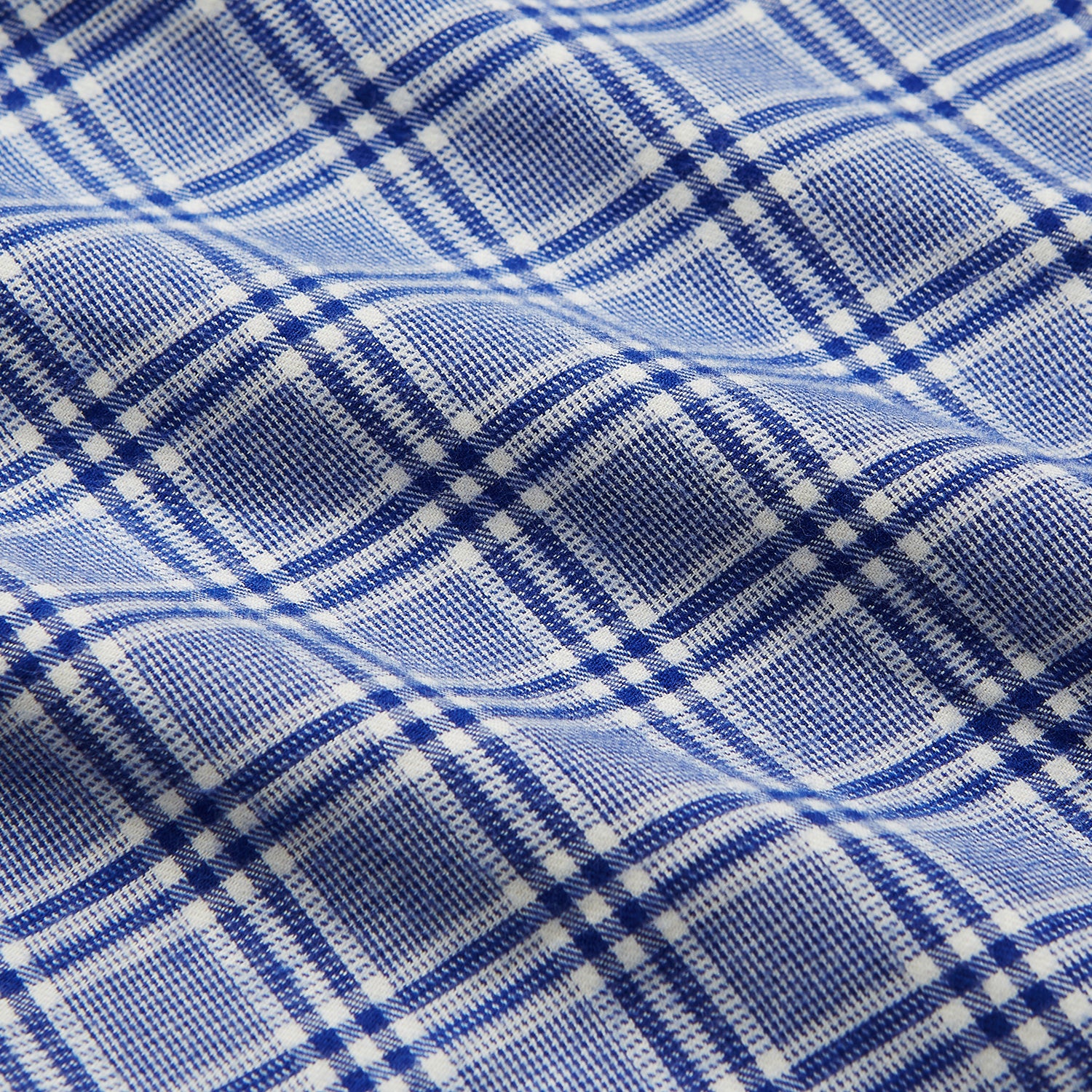 View 4 of product Blue Check Modern Cotton Pyjama Set