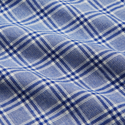 Blue Check Modern Cotton Pyjama Set Image 3
