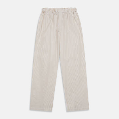 Sand Bengal Stripe Modern Fit Cotton Pyjama Set Image 4