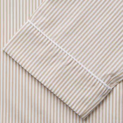 Sand Bengal Stripe Modern Fit Cotton Pyjama Set Image 2