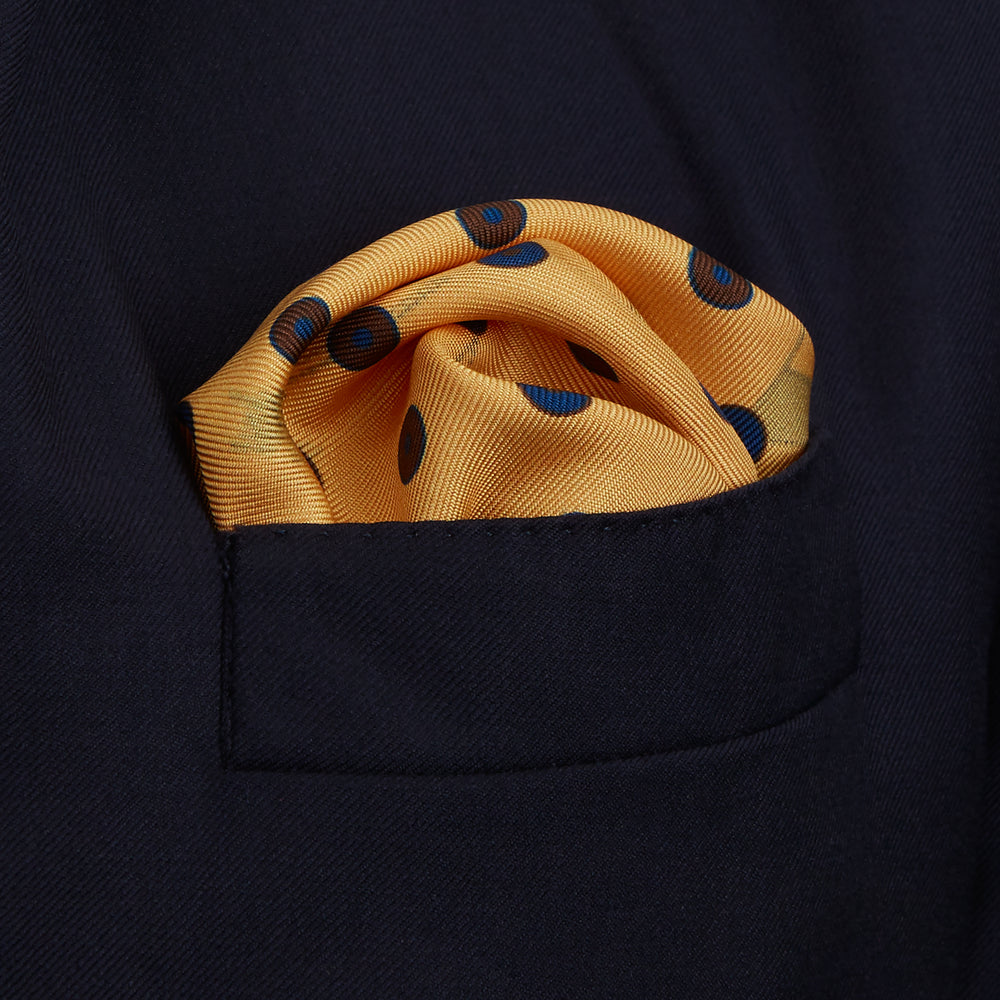 Yellow Windsurfer Double-Faced Silk Print Pocket Square