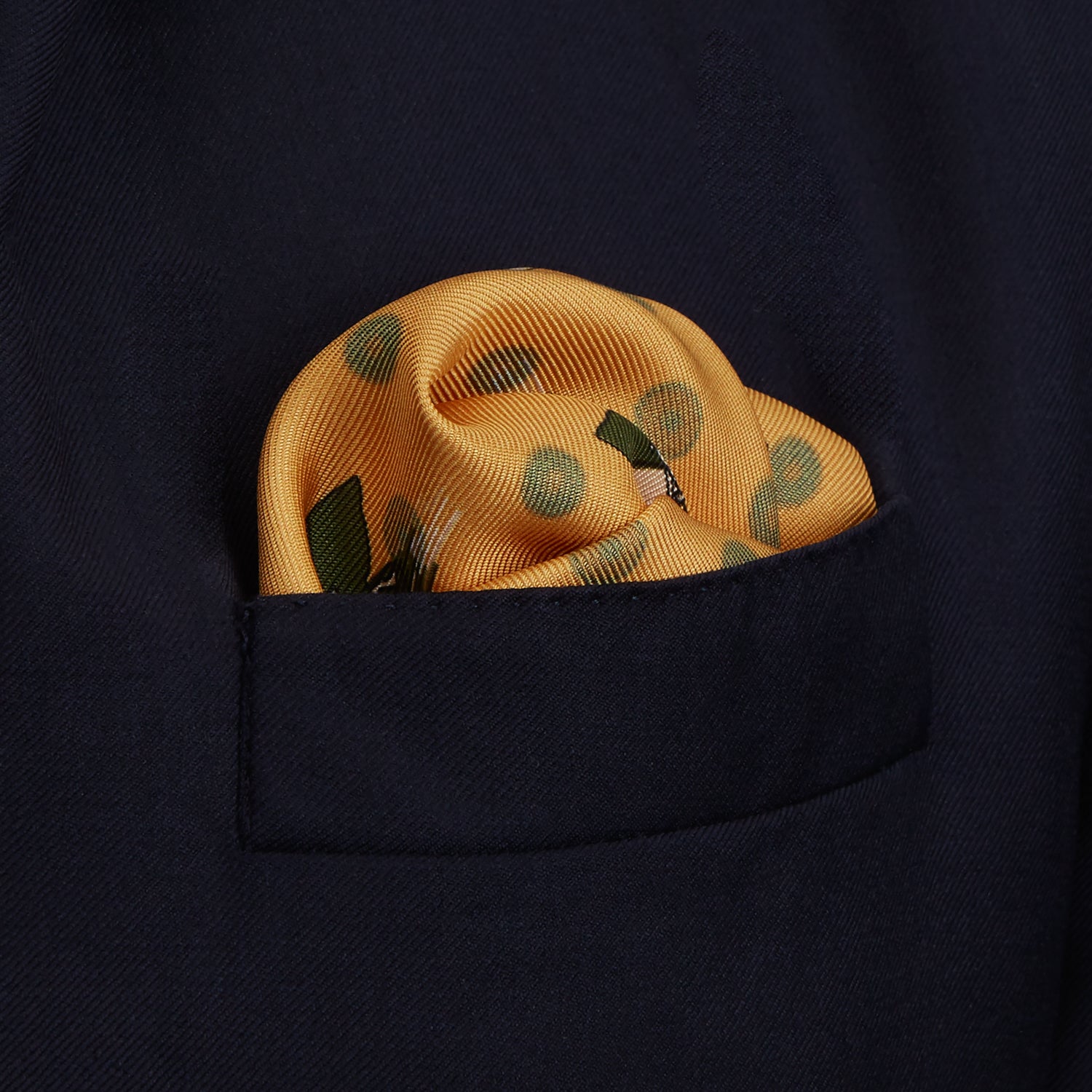 Yellow Windsurfer Double-Faced Silk Print Pocket Square