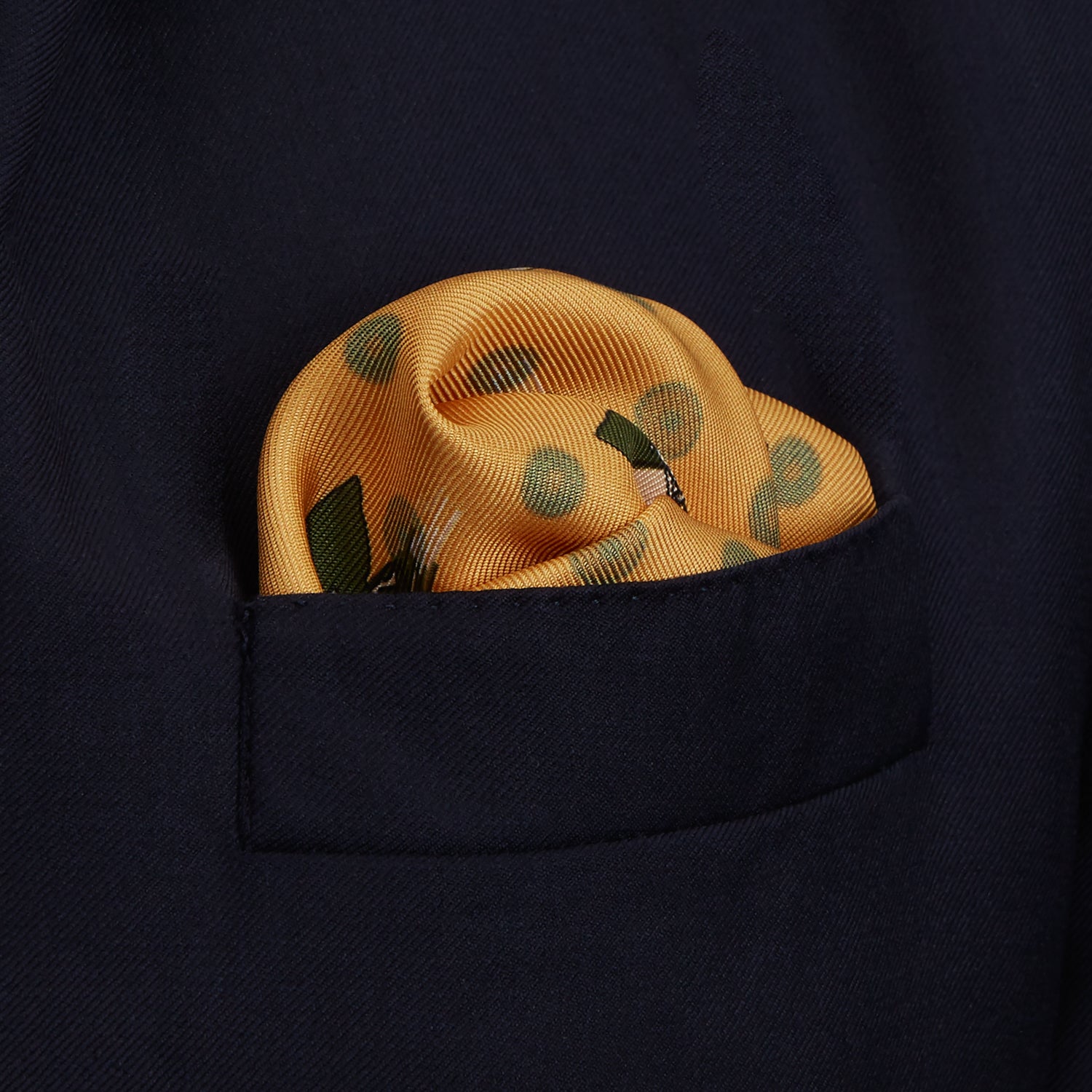 View 3 of product Yellow Windsurfer Double-Faced Silk Print Pocket Square