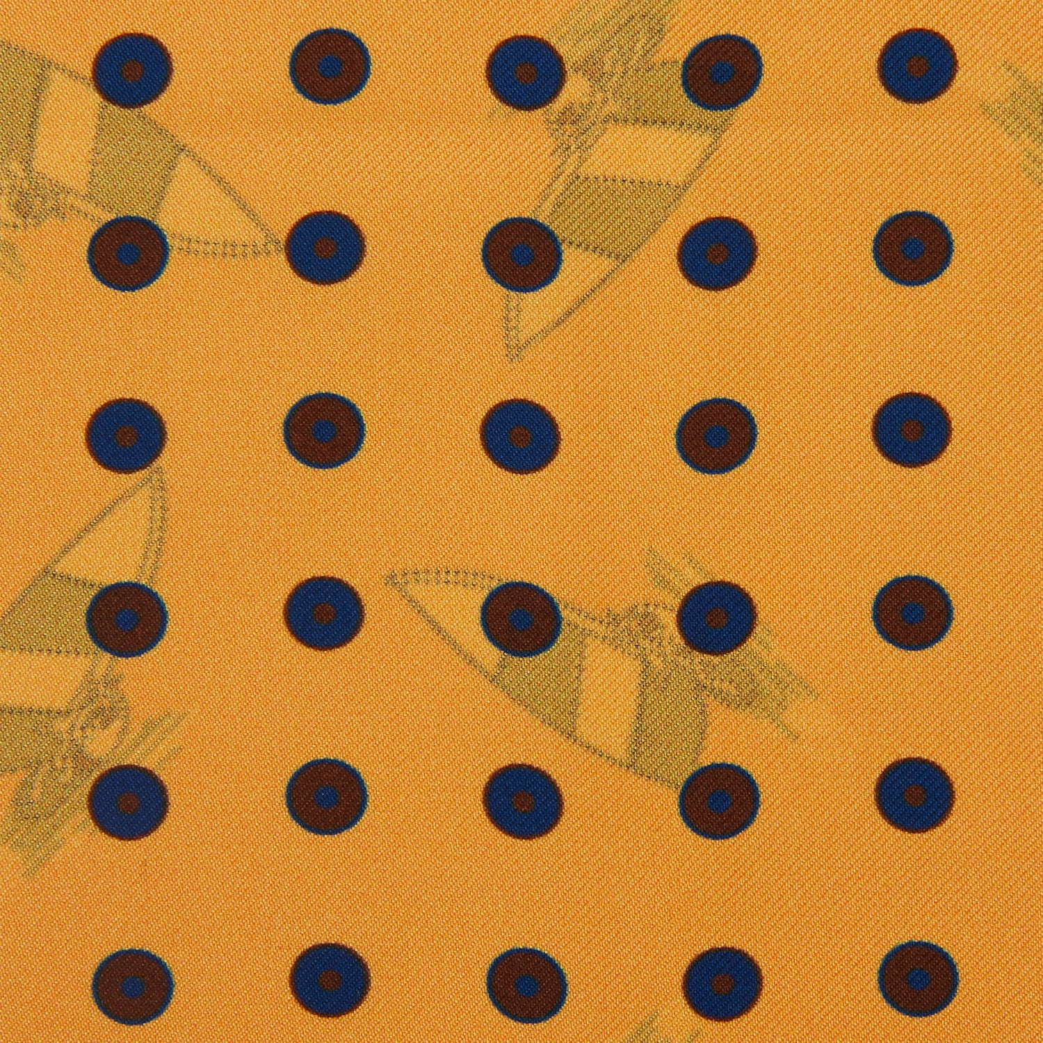 View 4 of product Yellow Windsurfer Double-Faced Silk Print Pocket Square