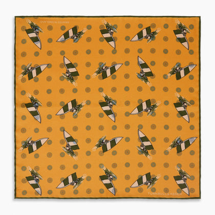 Yellow Windsurfer Double-Faced Silk Print Pocket Square Image 6