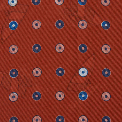Red Windsurfer Double-Faced Silk Print Pocket Square Image 4
