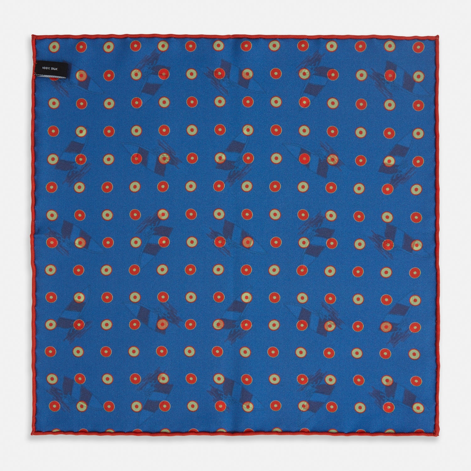 View 2 of product Blue Windsurfer Double-Faced Silk Print Pocket Square