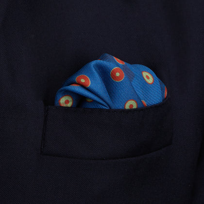 Blue Windsurfer Double-Faced Silk Print Pocket Square Image 5