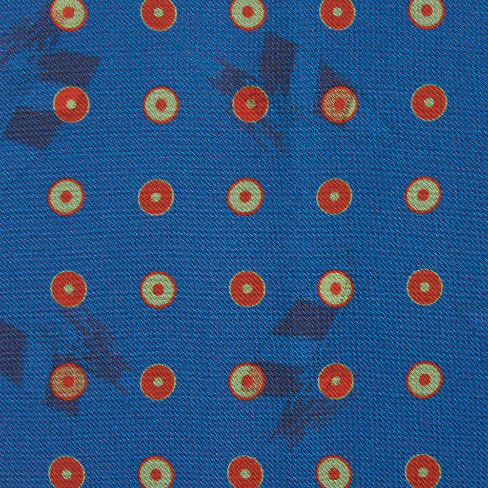 Blue Windsurfer Double-Faced Silk Print Pocket Square