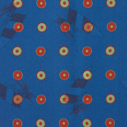 Blue Windsurfer Double-Faced Silk Print Pocket Square Image 4