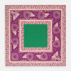 Purple Abstract Border Silk Pocket Square