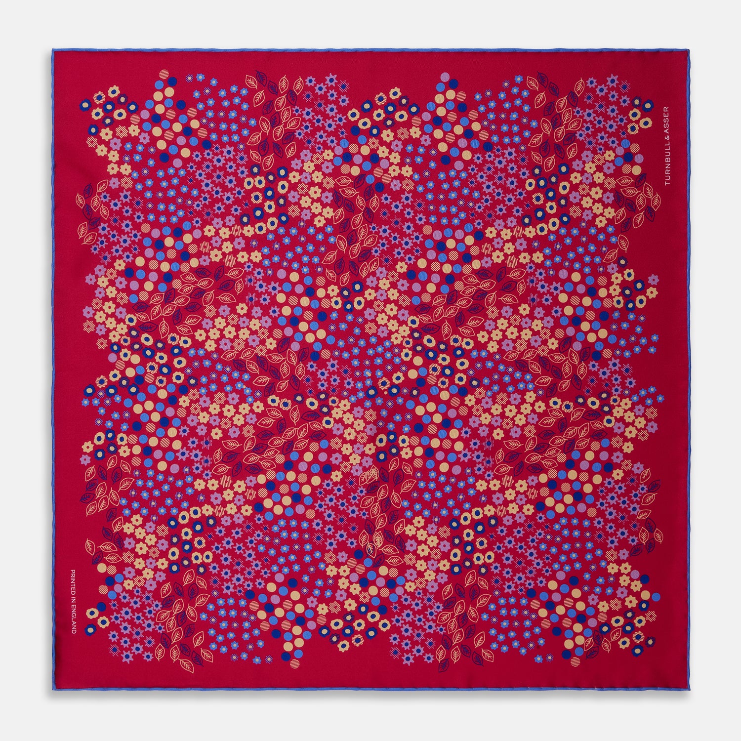 Pink Abstract Floral Silk Pocket Square