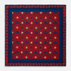 Red Geometric Floral Silk Pocket Square