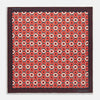 Red Medallion Print Silk Pocket Square