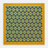 View 1 of product Yellow Medallion Print Silk Pocket Square