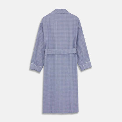 Navy Check Cotton Gown Image 4
