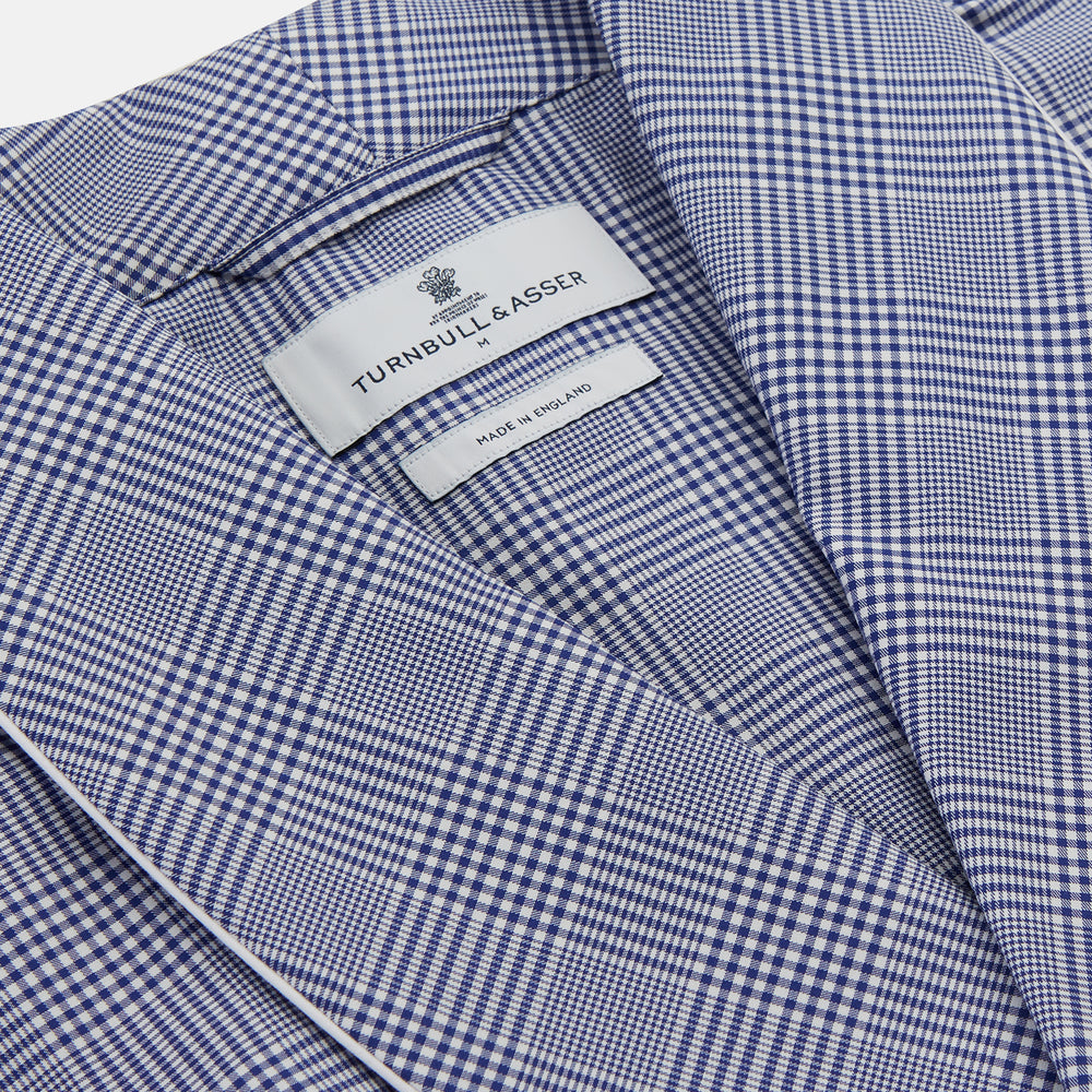 Navy Check Cotton Gown