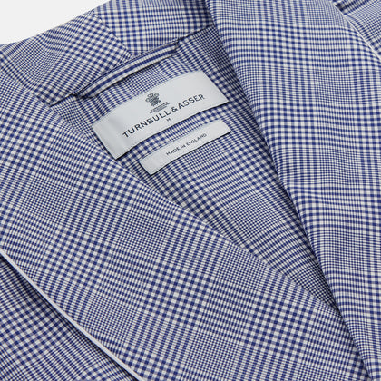 Navy Check Cotton Gown Image 1