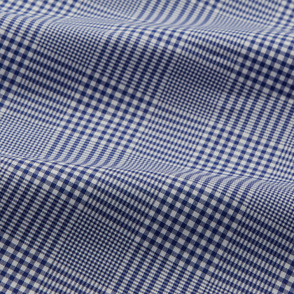 Navy Check Cotton Gown Image 3