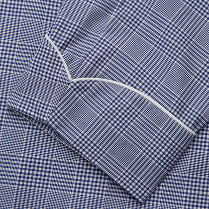 Navy Check Cotton Gown Image 2