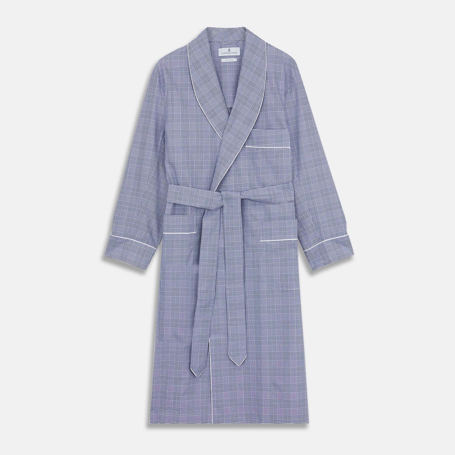 View 1 of product Navy Check Cotton Gown