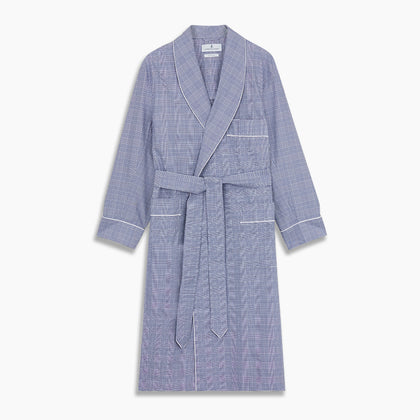 Navy Check Cotton Gown Image 5