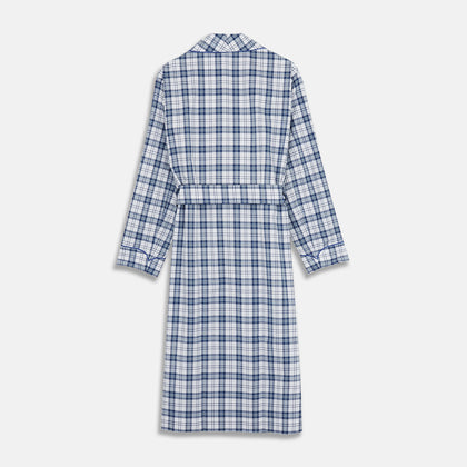 Blue Check Cotton Gown Image 4