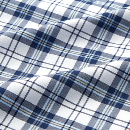 Blue Check Cotton Gown Image 3