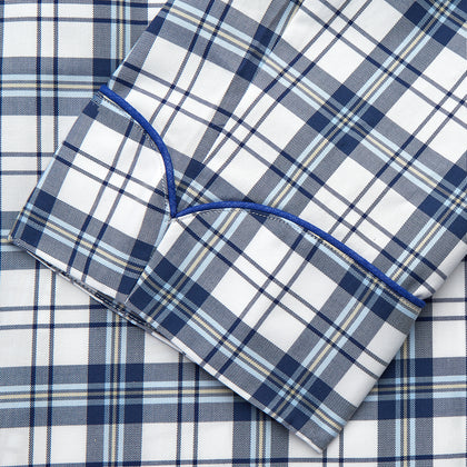 Blue Check Cotton Gown Image 2