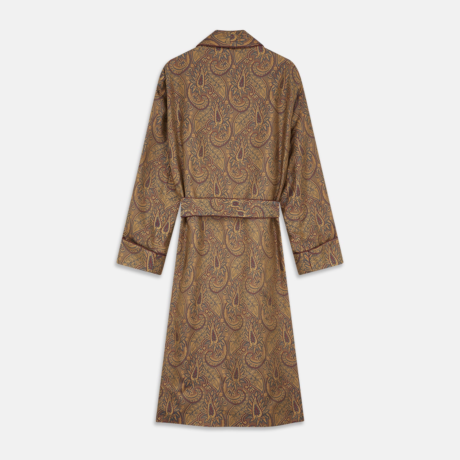 View 4 of product Gold Paisley Traditional Silk Jacquard Gown
