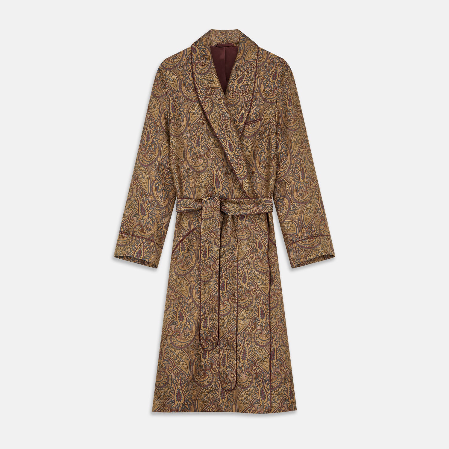 View 1 of product Gold Paisley Traditional Silk Jacquard Gown