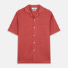 View 1 of product Crimson Delave Linen Holiday Fit Shirt with Revere Collar