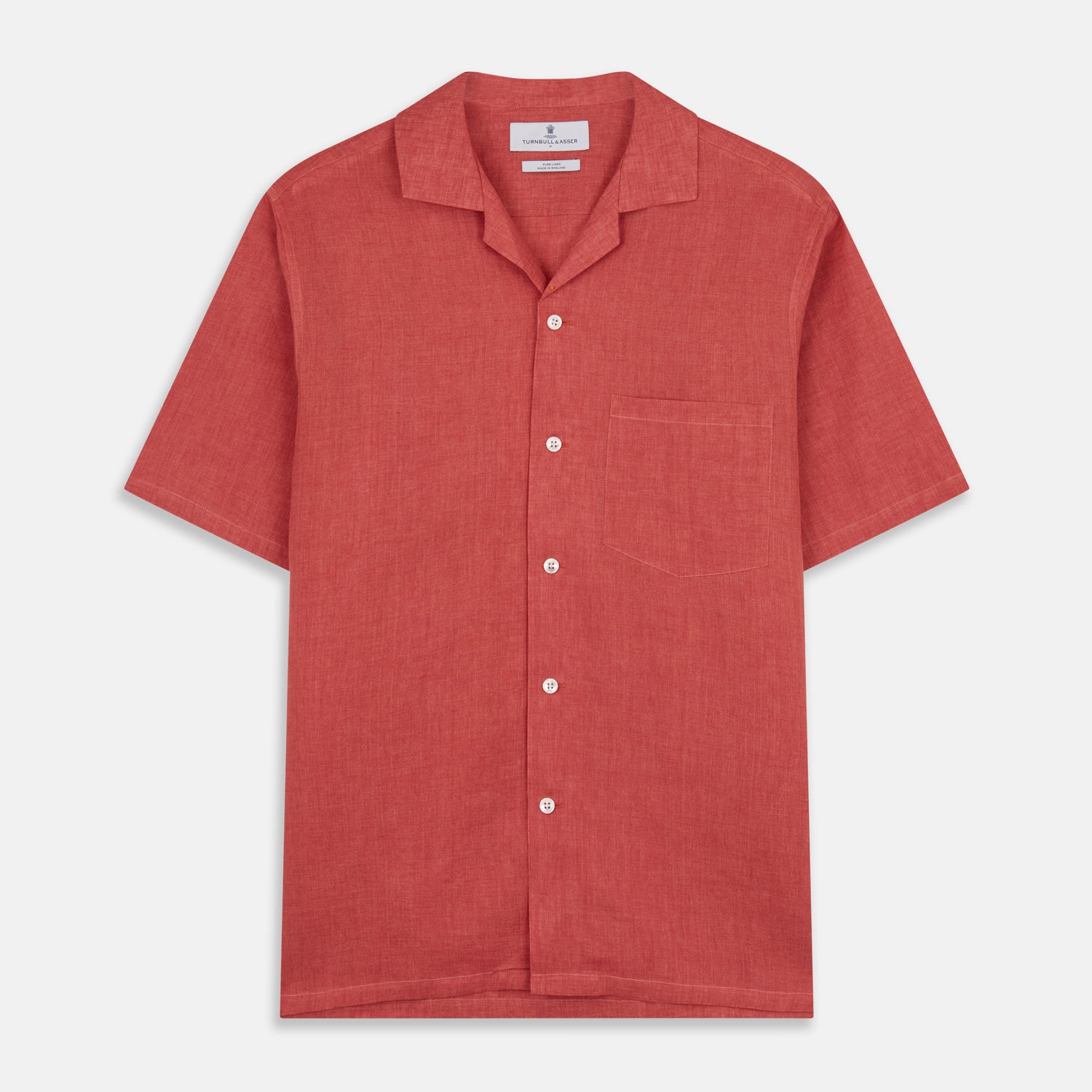 View 1 of product Crimson Delave Linen Holiday Fit Shirt with Revere Collar