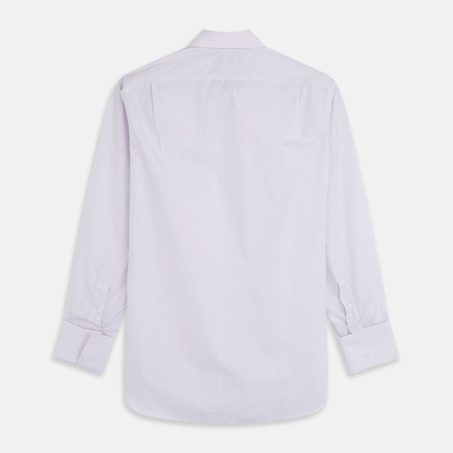 View 5 of product Blue Double Stripe Regular Fit Sea Island Quality Cotton Shirt with T&A Collar and Double Cuffs