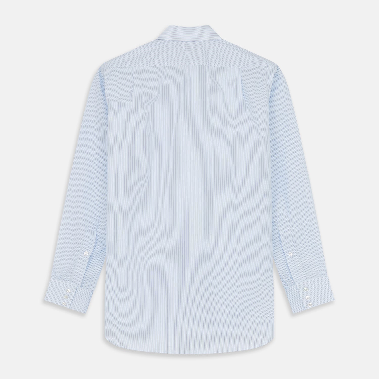 View 5 of product Tonal Blue Stripe Regular Fit Shirt with T&A Collar and 3-Button Cuffs