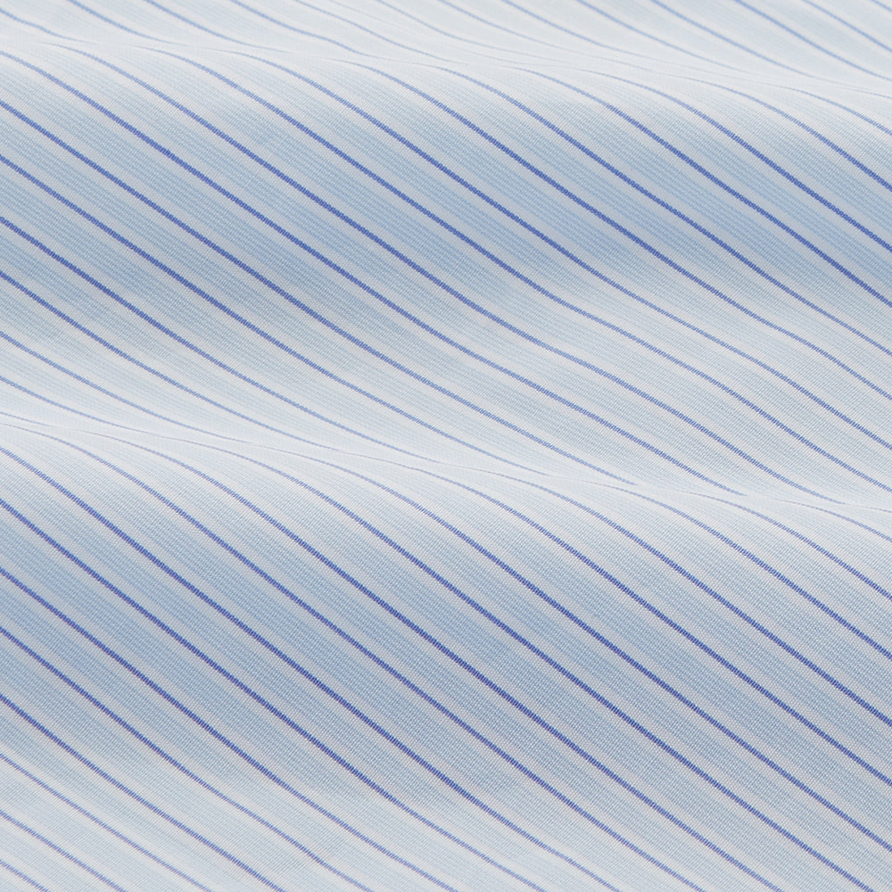 Tonal Blue Stripe Regular Fit Shirt with T&A Collar and 3-Button Cuffs