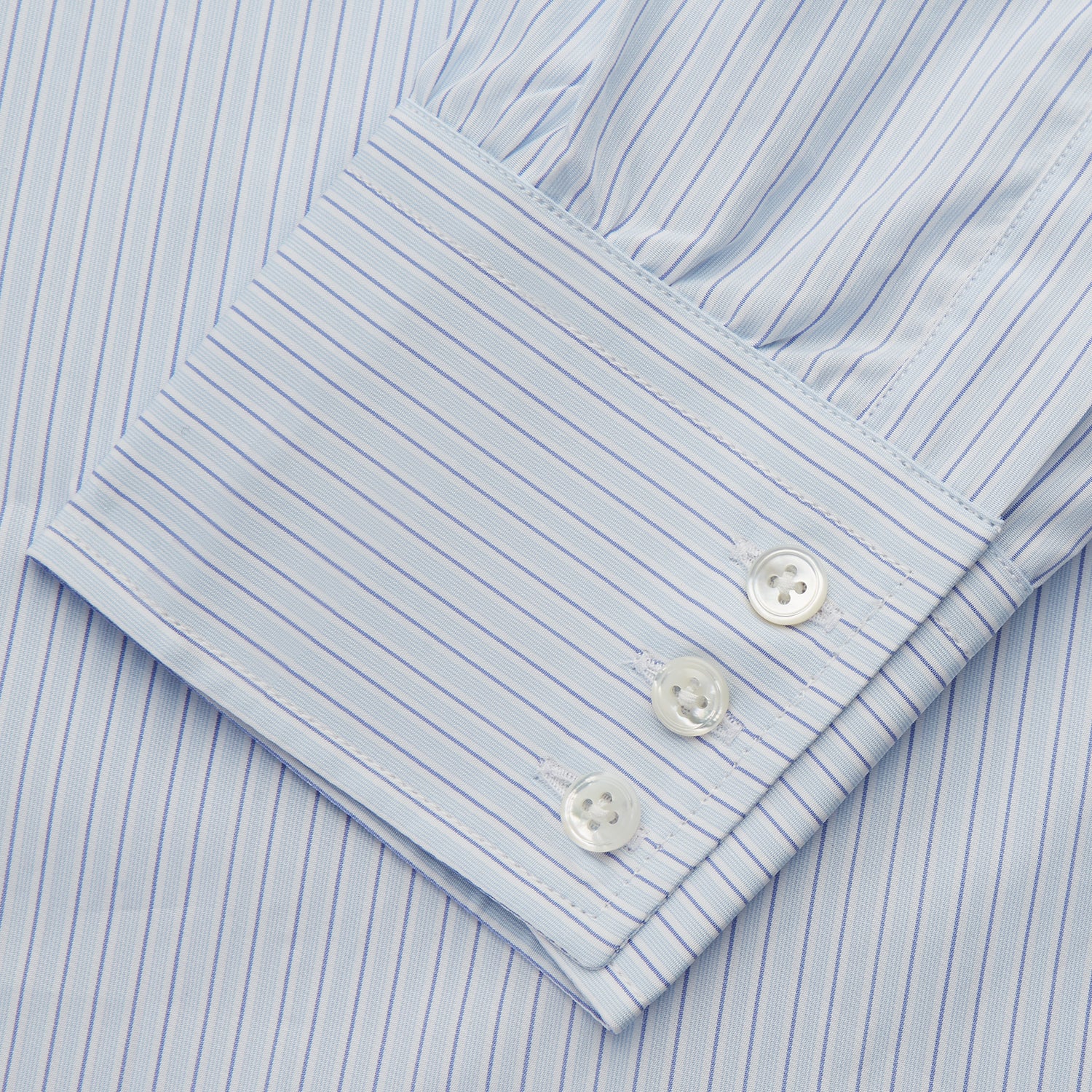 View 3 of product Tonal Blue Stripe Regular Fit Shirt with T&A Collar and 3-Button Cuffs