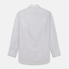 View 5 of product Blue & White Stripe Sea Island Quality Cotton Regular Fit Mayfair Shirt